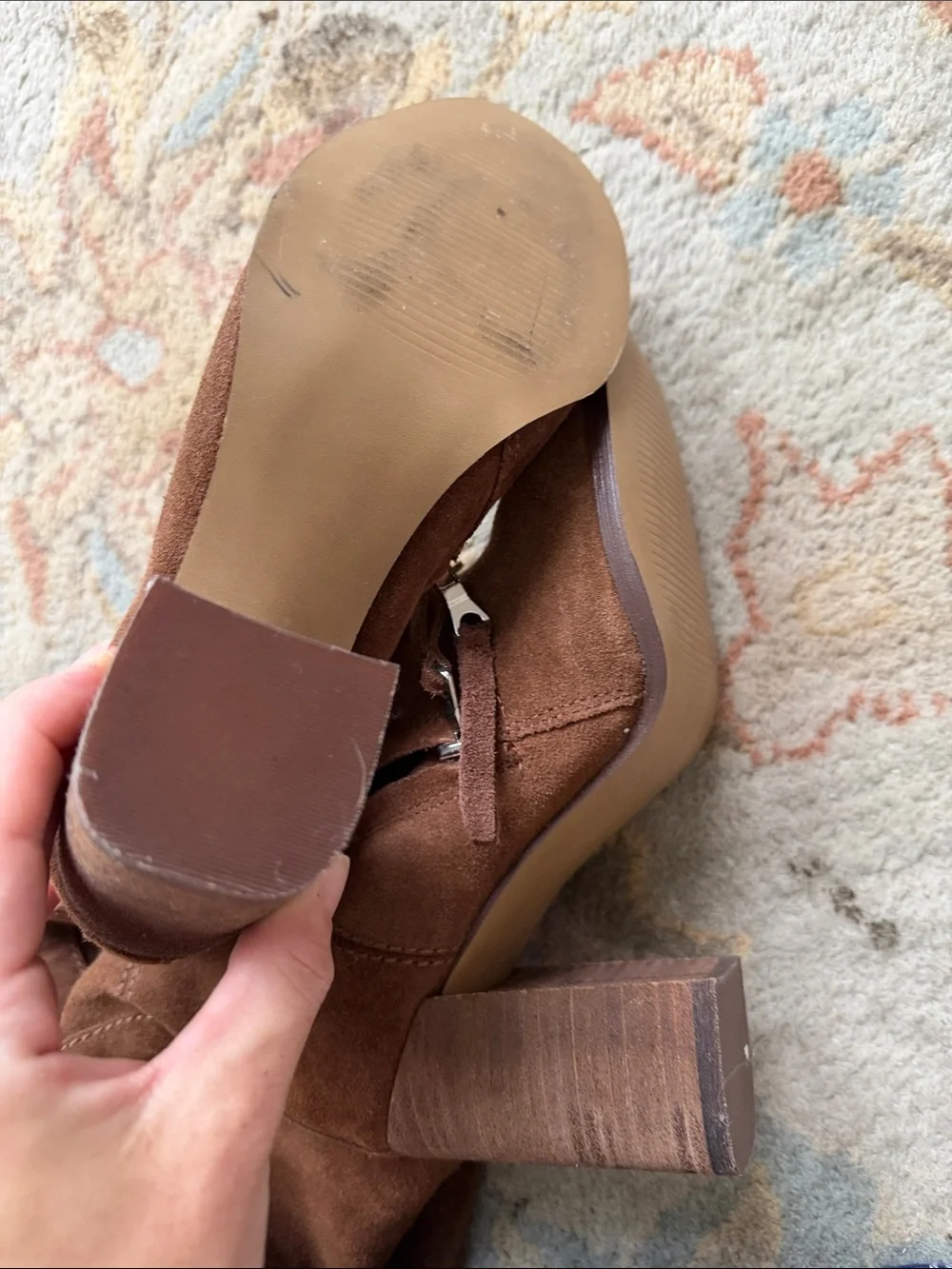 Steve Madden Novels Over-the-Knee Block Heel Boots in Brown